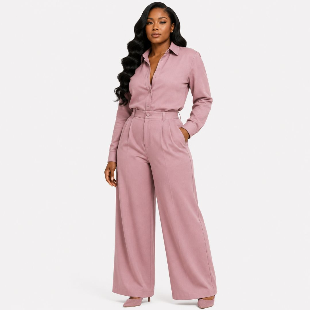 Premium plush pink Pinstripe Fabric